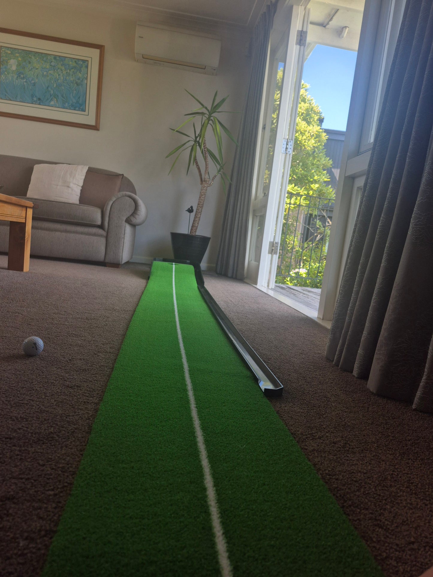 Indoor Golf Putting Mat with Ball Returner